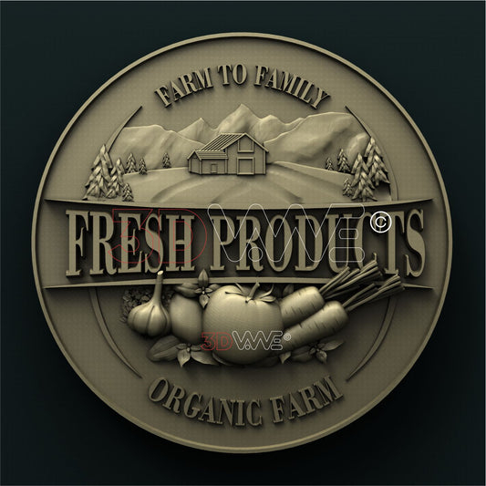 FARM SIGN 3D STL 3DWave