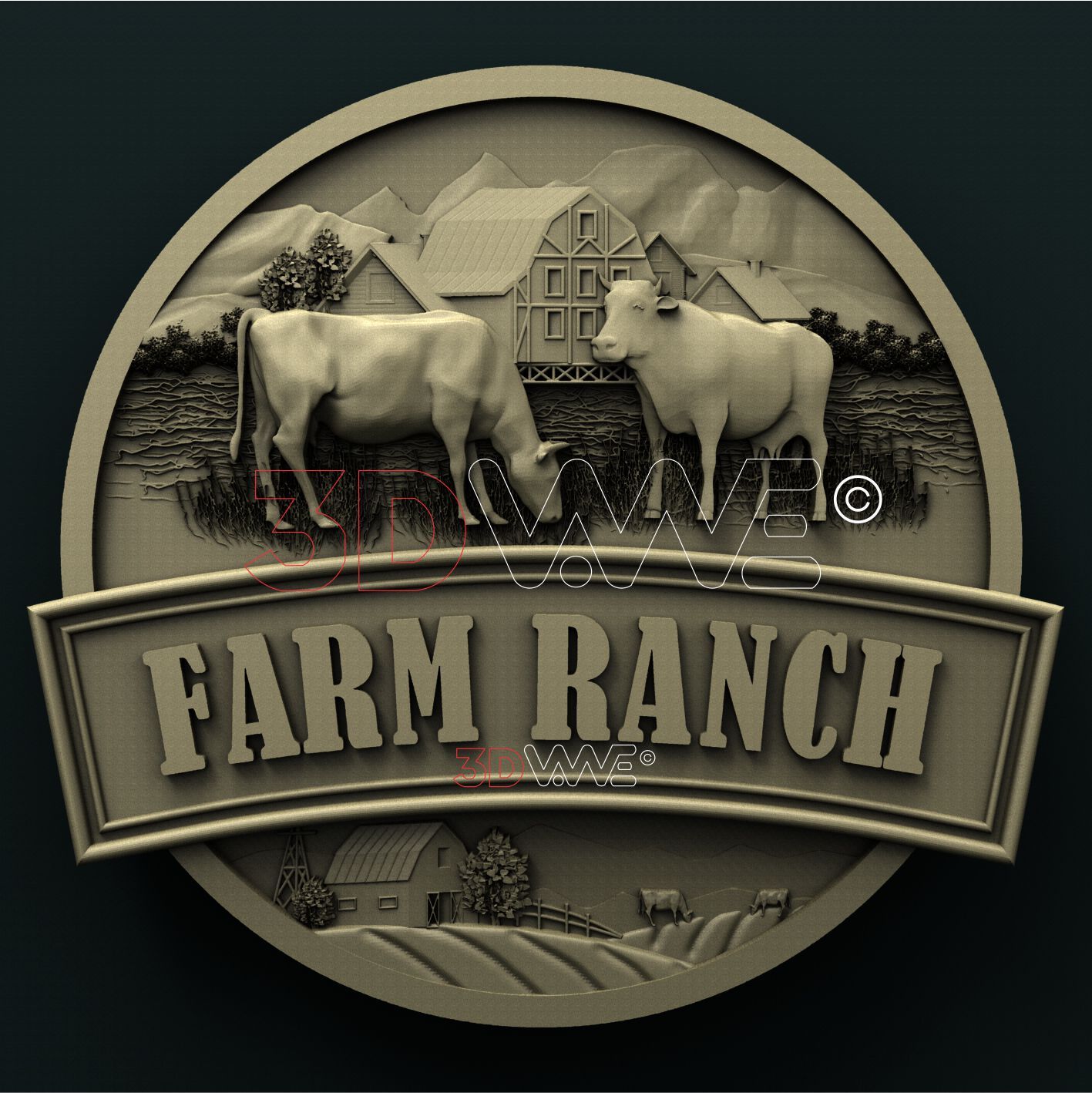 FARM SIGN 3D STL 3DWave