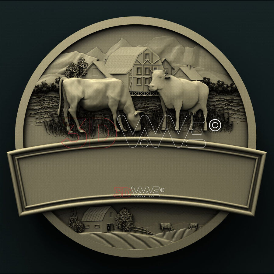 FARM SIGN, BLANK 3D STL 3DWave