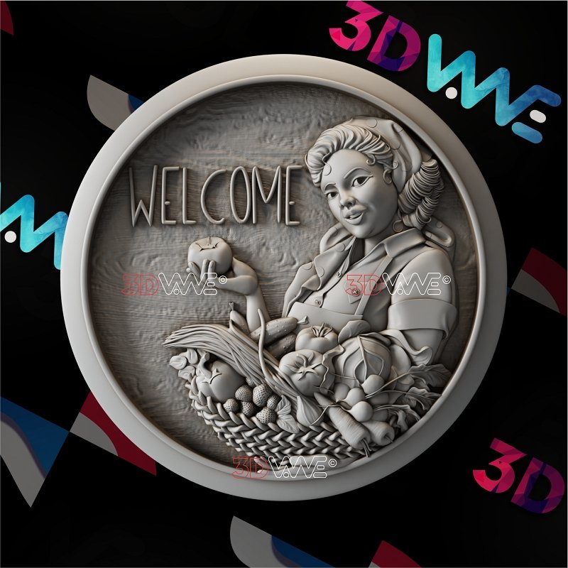 FARM WELCOME SIGN 3d stl 3DWave.us