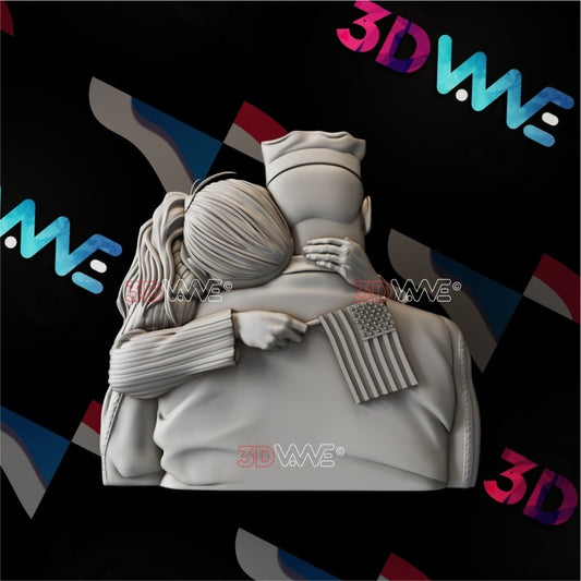 FATHER AND DAUGHTER 3d stl 3DWave.us