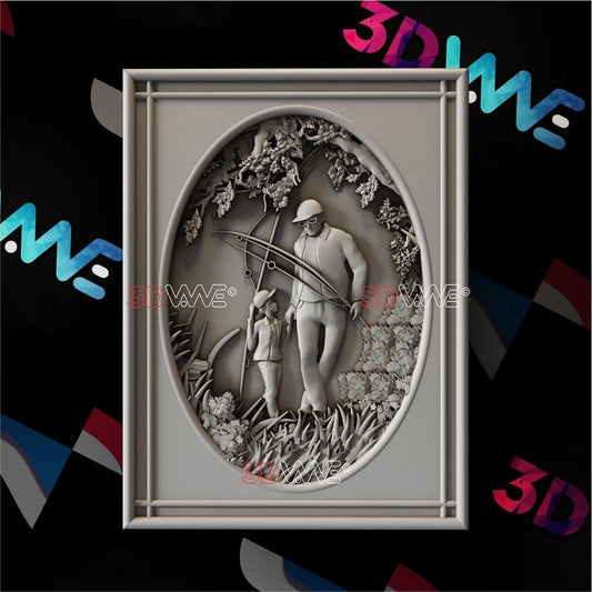 FATHER AND DAUGHTER 3d stl 3DWave.us