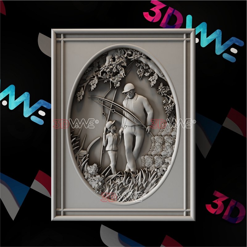 FATHER AND DAUGHTER 3d stl 3DWave.us