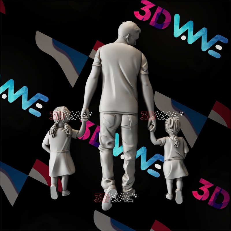 FATHER AND DAUGHTERS 3d stl 3DWave.us