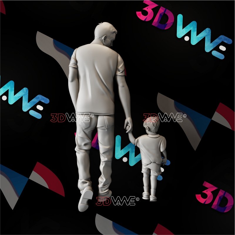 FATHER AND SON 3d stl 3DWave.us