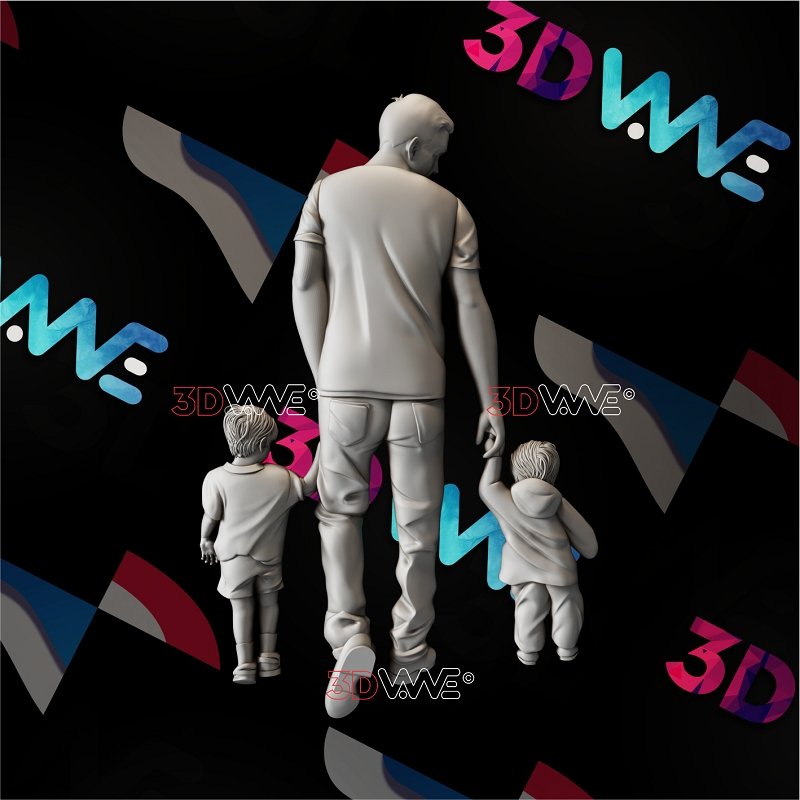 FATHER AND SONS 3d stl 3DWave.us