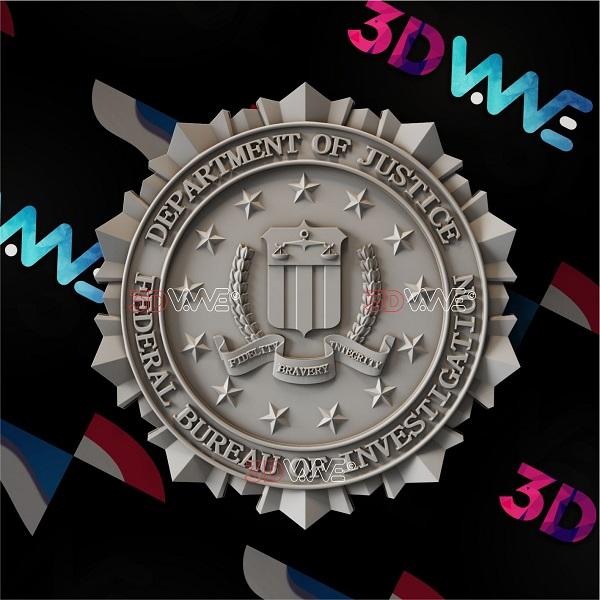 FBI BADGE 3d stl 3DWave.us
