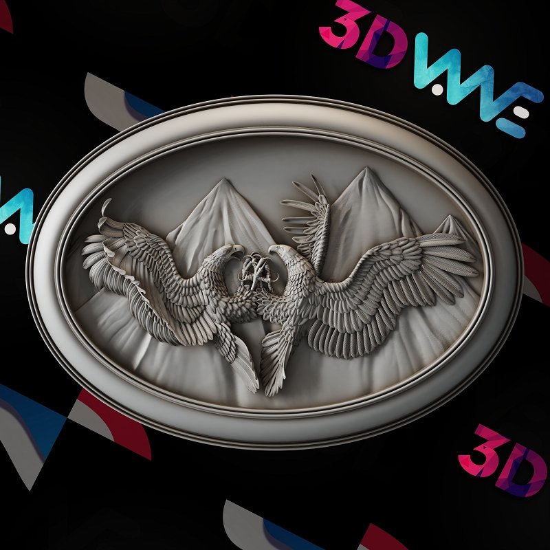 Fighting eagles 3d stl - 3DWave.us