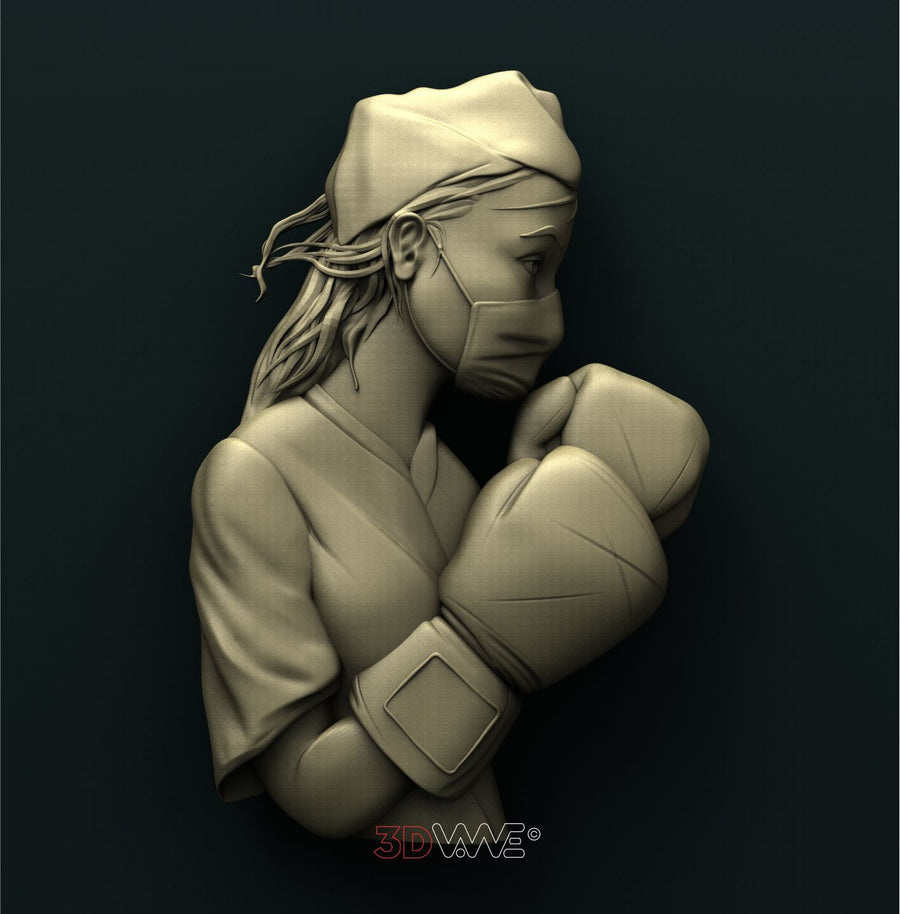 FIGHTING NURSE 3D STL 3DWave