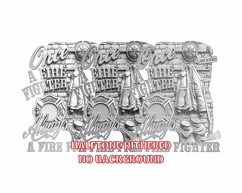 Firefighter 3d illusin & laser-ready file 3DWave.us