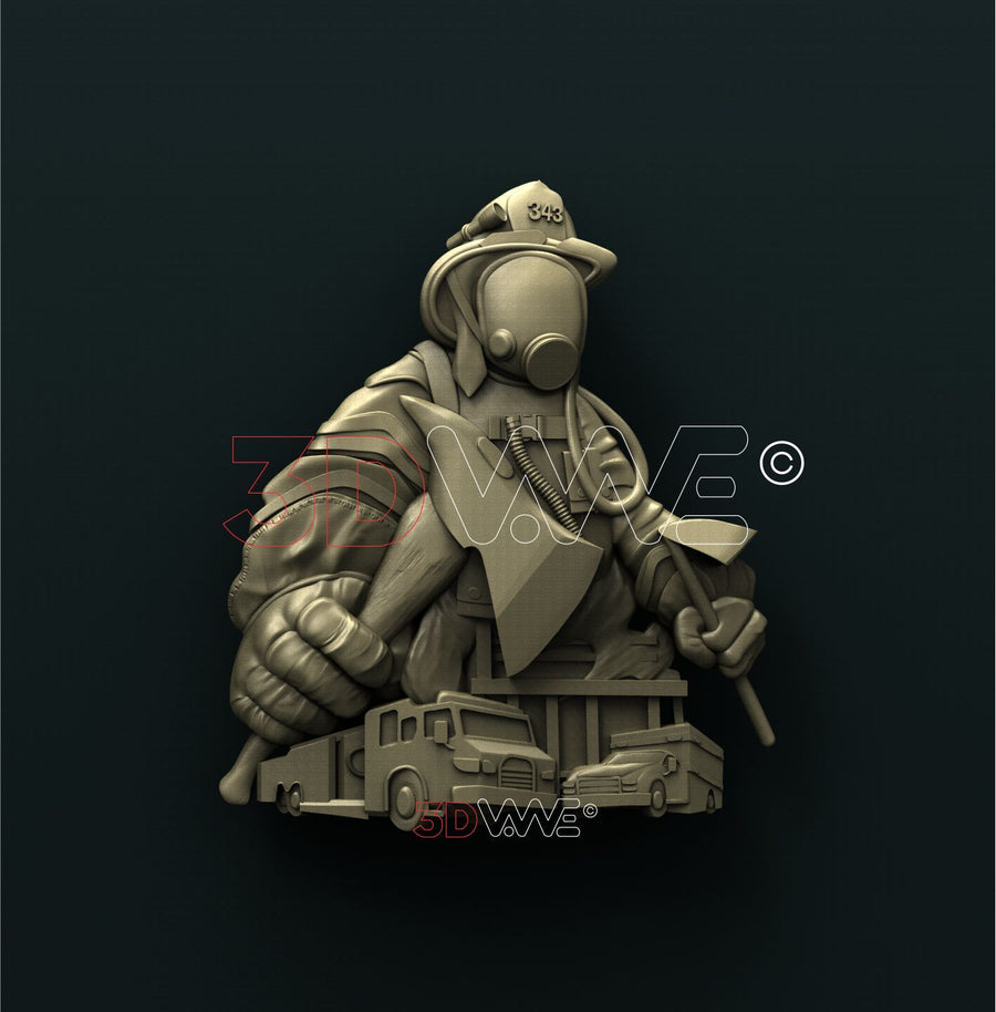 FIREFIGHTER 3D STL 3DWave