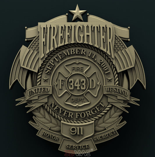 FIREFIGHTER 3D STL 3DWave