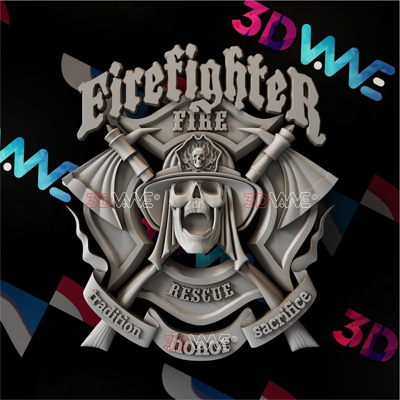 FIREFIGHTER SKULL 3d stl 3DWave.us