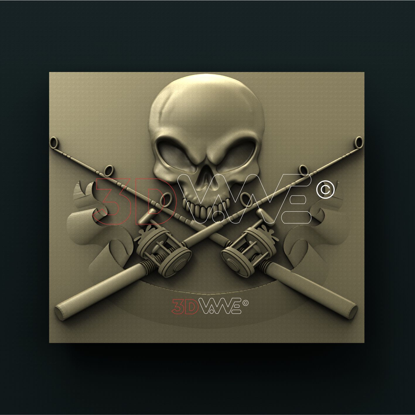FISHERMAN SKULL 3D STL 3DWave