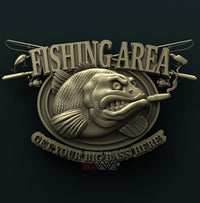 Thumbnail for FISHING AREA SIGN 3D STL 3DWave