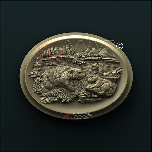 FISHING BEARS 3D STL 3DWave