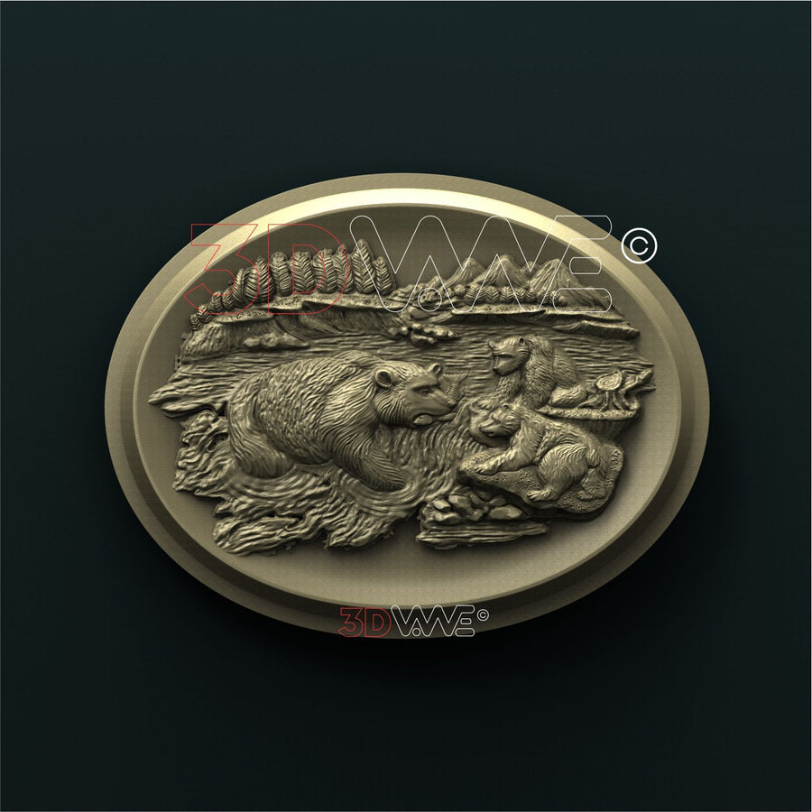 FISHING BEARS 3D STL 3DWave