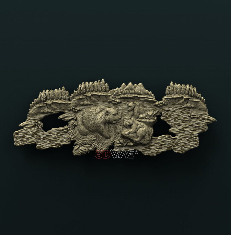FISHING BEARS 3D STL 3DWave