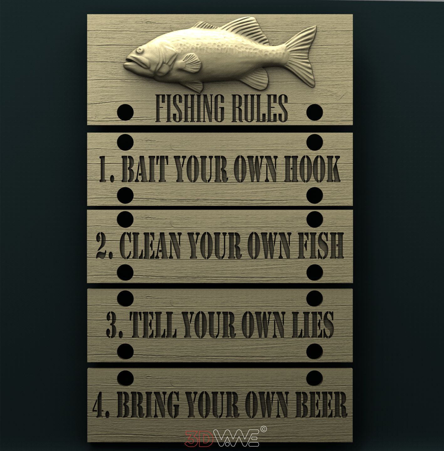 FISHING RULES 3D STL 3DWave