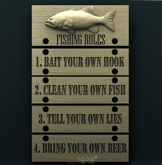 FISHING RULES 3D STL 3DWave