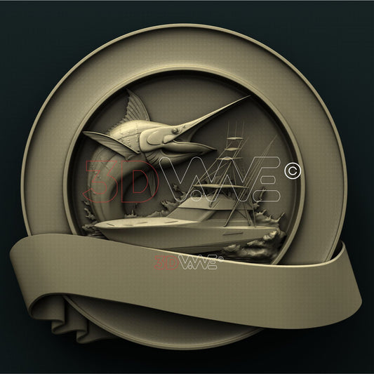 FISHING SIGN 3D STL 3DWave