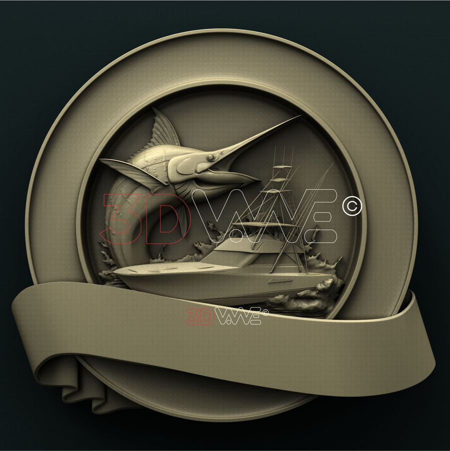 FISHING SIGN 3D STL 3DWave