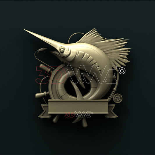 FISHING SIGN 3D STL 3DWave