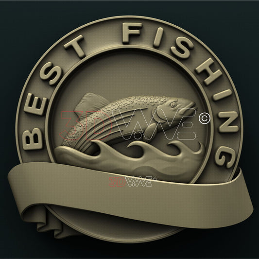 FISHING SIGN 3D STL 3DWave