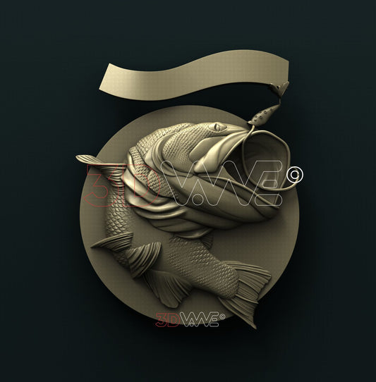 FISHING SIGN 3D STL 3DWave