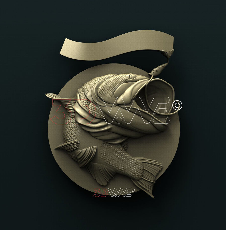 FISHING SIGN 3D STL 3DWave