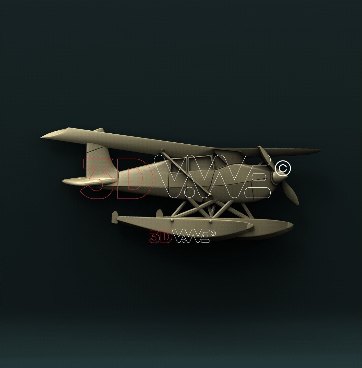 FLOAT PLANE 3D STL - - 3DWave.us
