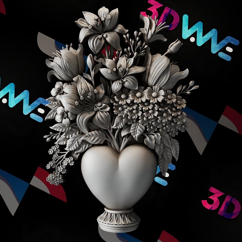 FLOWERS 3d stl - 3DWave.us