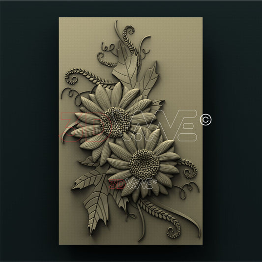 FLOWERS 3D STL 3DWave