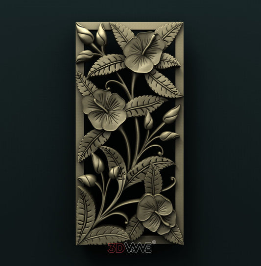 FLOWERS PANEL 3D STL 3DWave