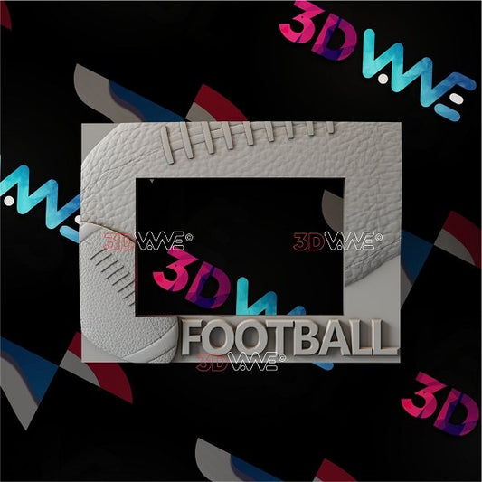 FOOTBALL PICTURE FRAME 3d stl 3DWave.us