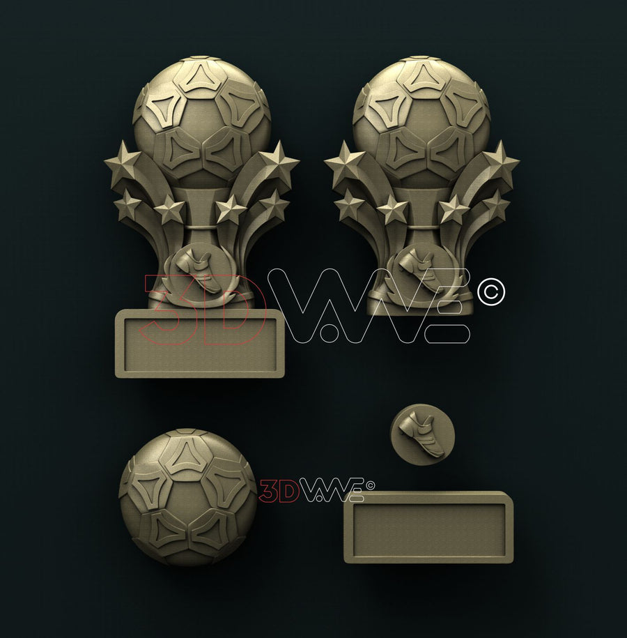 FOOTBALL TROPHY 3D STL 3DWave