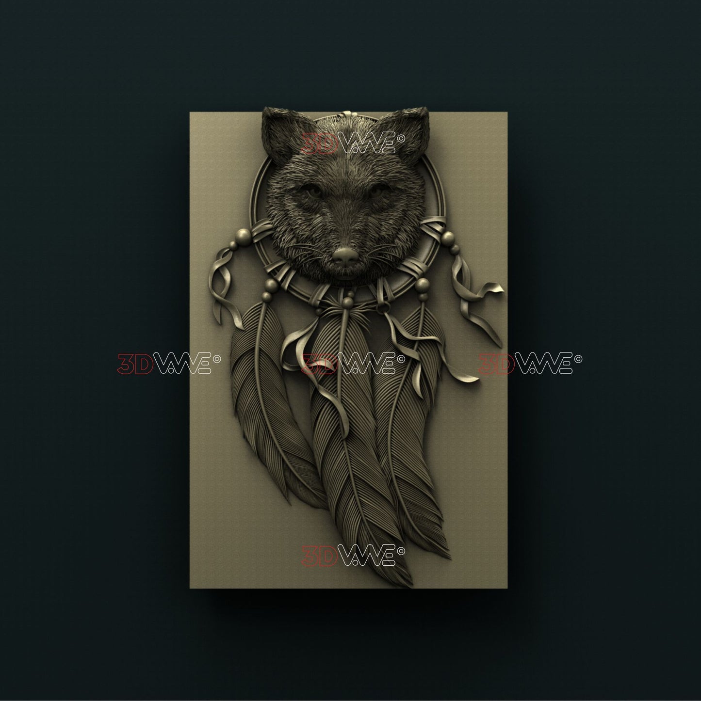 FOX DREAM CATCHER 3D STL 3DWave