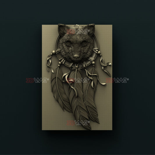 FOX DREAM CATCHER 3D STL 3DWave