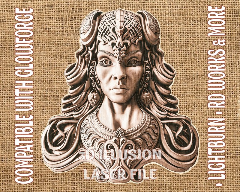 Freya 3d illusion & laser-ready files - 3DWave.us