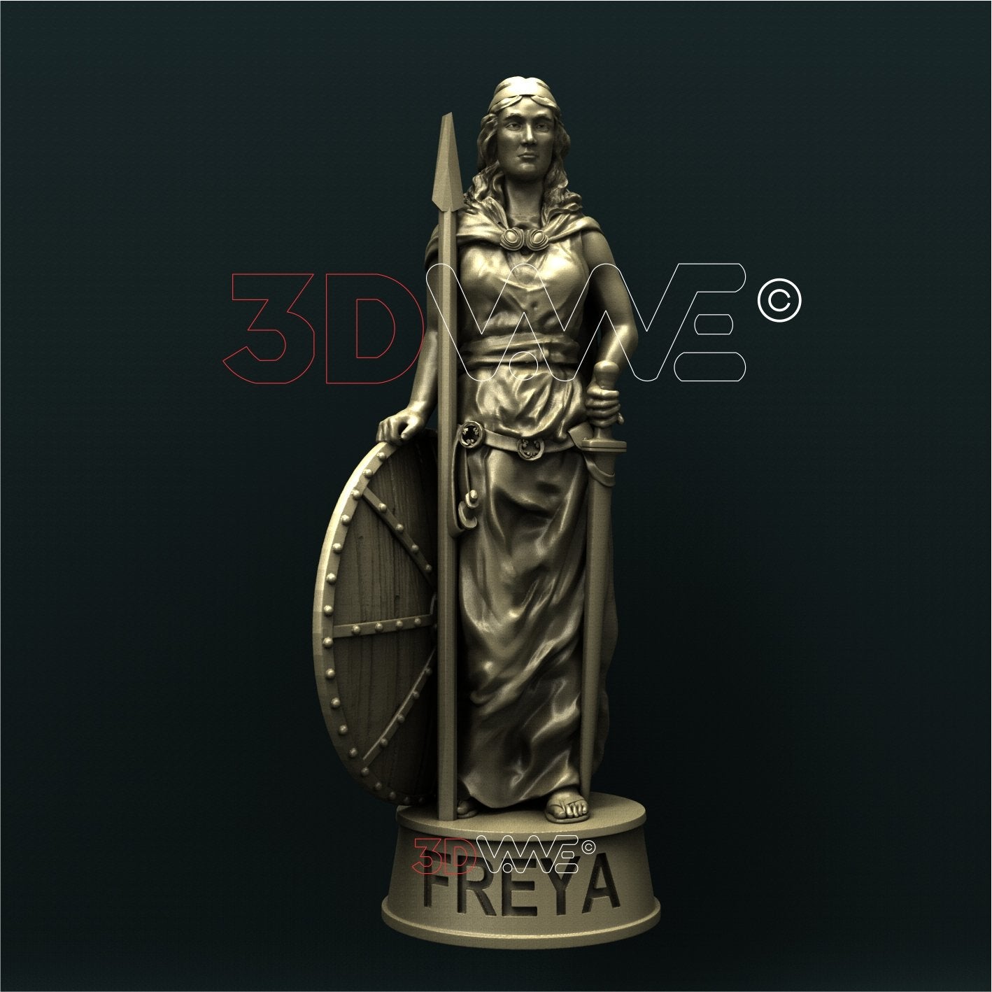 FREYA STATUE 3D STL 3DWave
