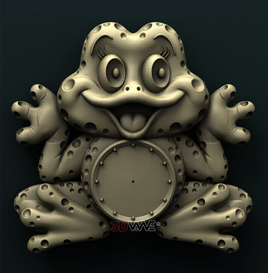 FROG CLOCK 3D STL 3DWave