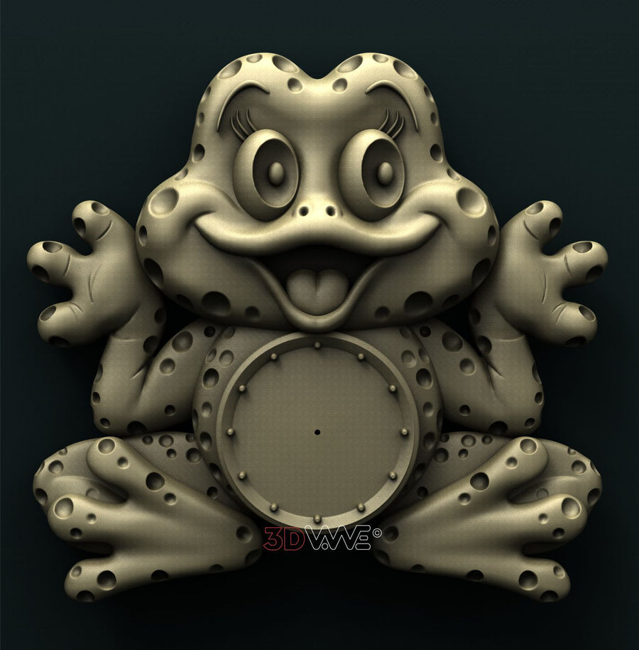 FROG CLOCK 3D STL 3DWave