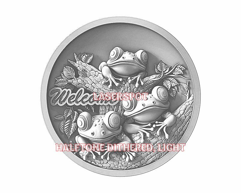 Frogs 3d illusion & laser-ready files - 3DWave.us