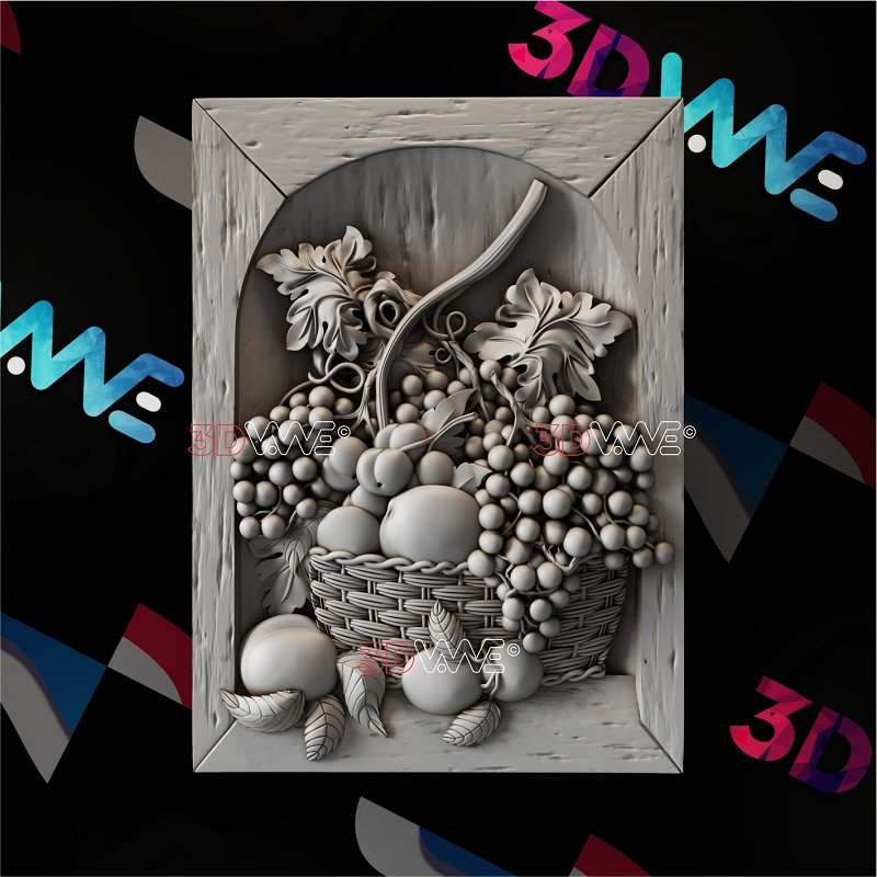 FRUIT BASKET 3d stl 3DWave.us