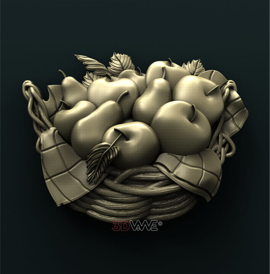 FRUIT BASKET 3D STL 3DWave