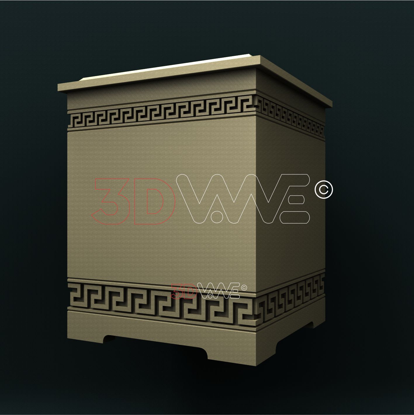 FUNERAL URN (DIVIDED IN PARTS) 3D STL 3DWave