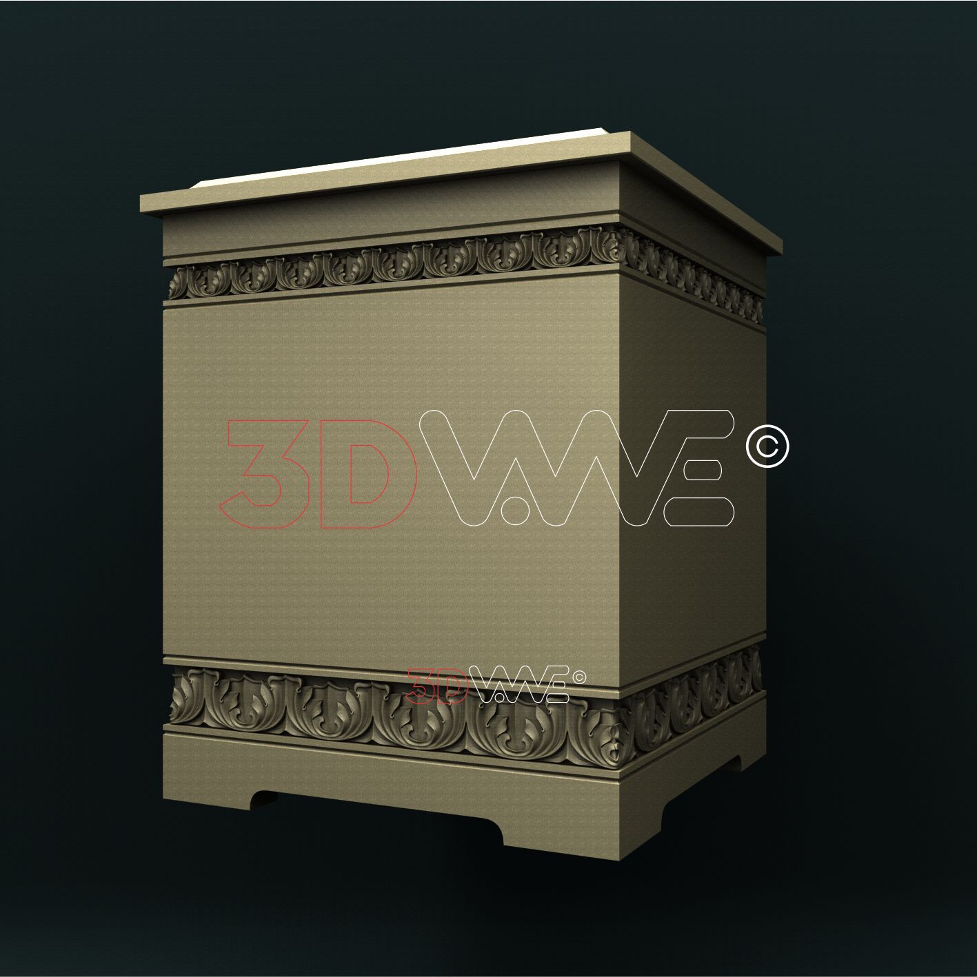 FUNERAL URN (DIVIDED IN PARTS) 3D STL 3DWave