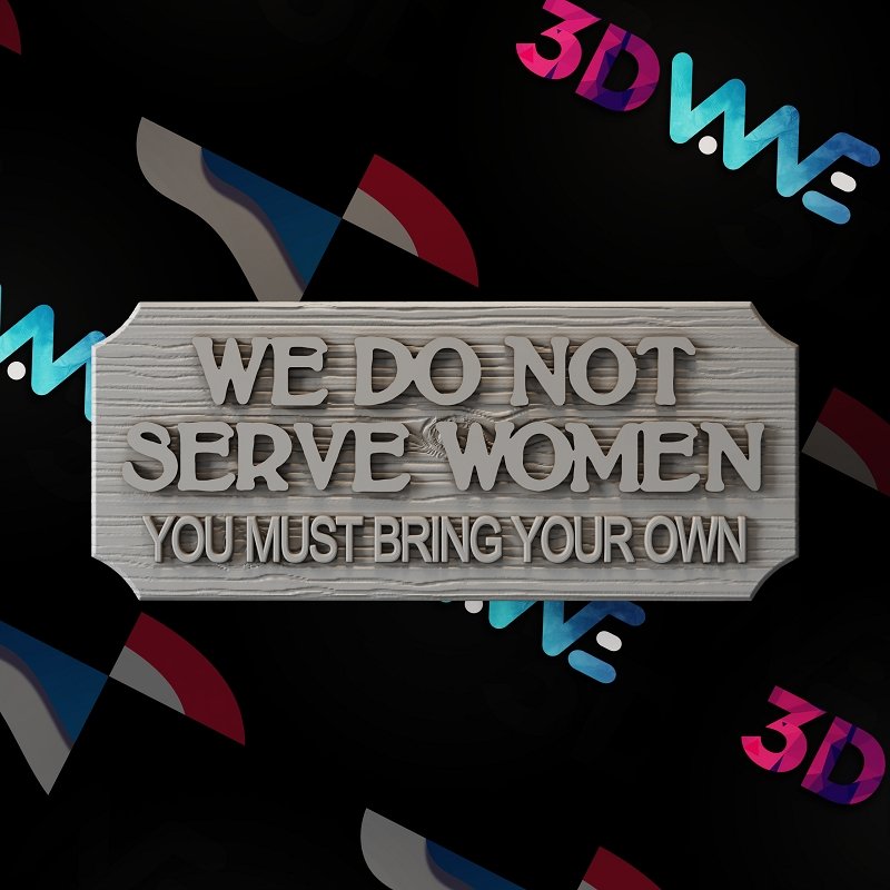 Funny bar sign 3d stl - 3DWave.us