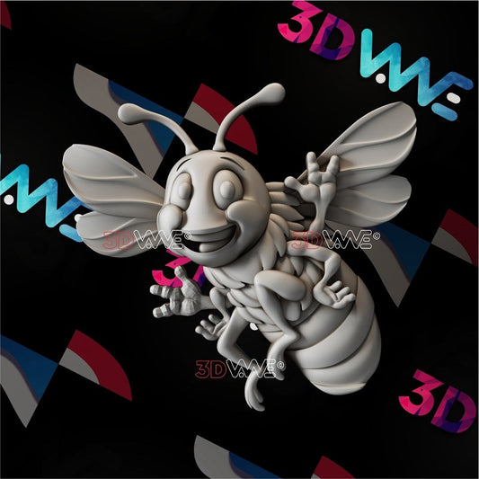 FUNNY BEE 3d stl 3DWave.us