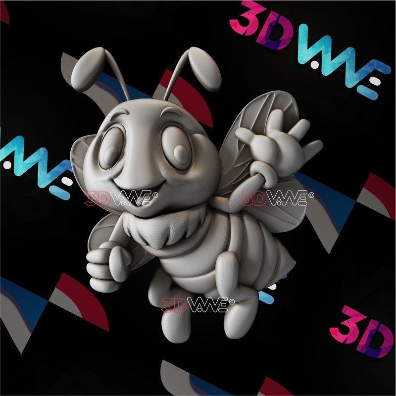 FUNNY BEE 3d stl 3DWave.us